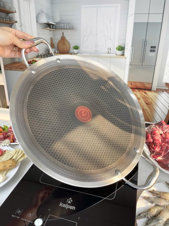 Vỉ Nướng BBQ Inox 5 Lớp Kalpen Hybrid HB38 size 38cm
