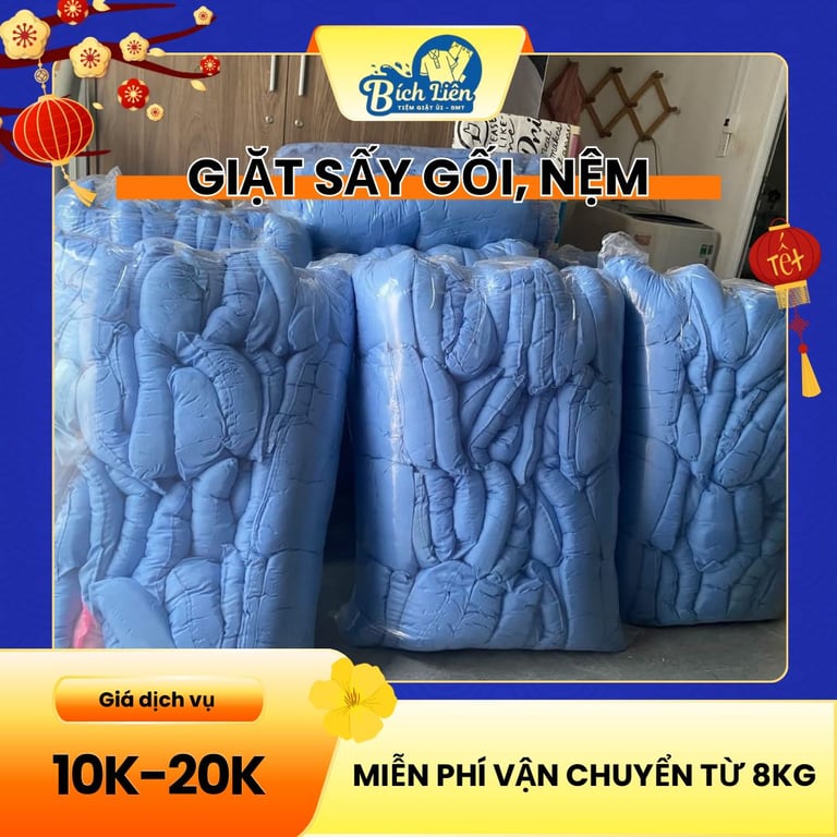 Giặt Sấy Gối Nệm