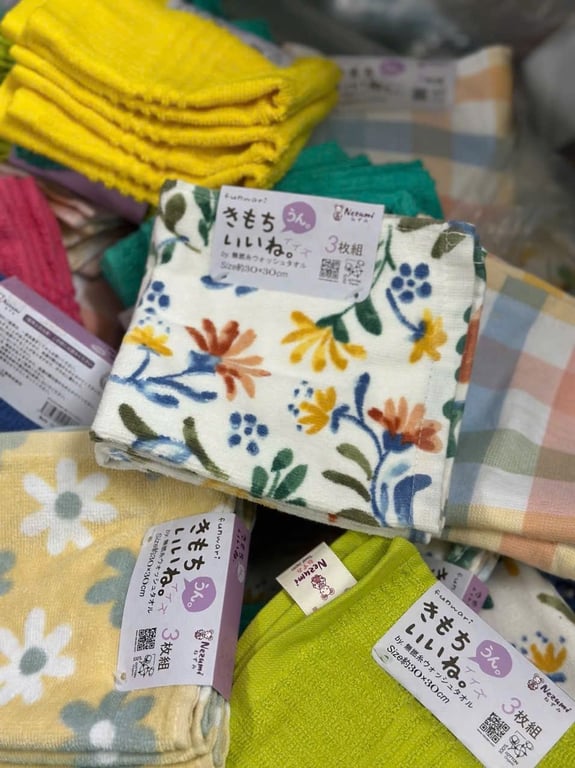 SET 3 KHĂN MẶT COTTON ORGANIC NEZUMI NHẬT 30x30CM