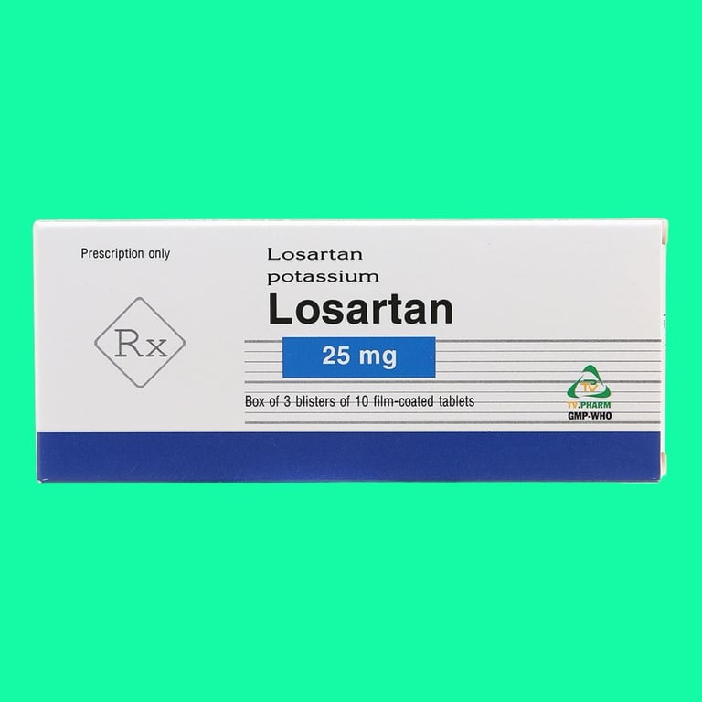 Losartan 25 trà vinh h/30v