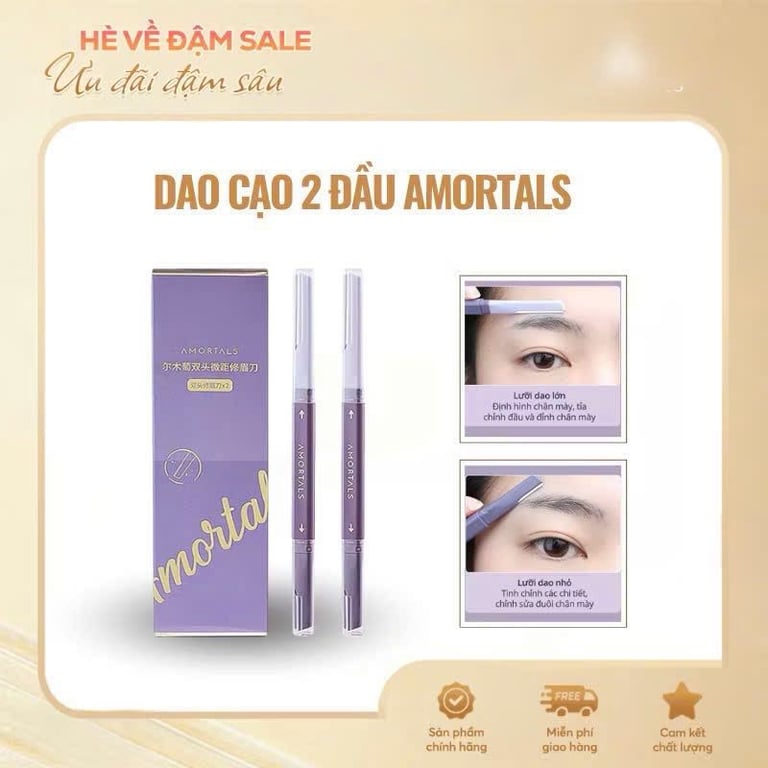 bộ 2 dao cạo lông mày AMORTALS