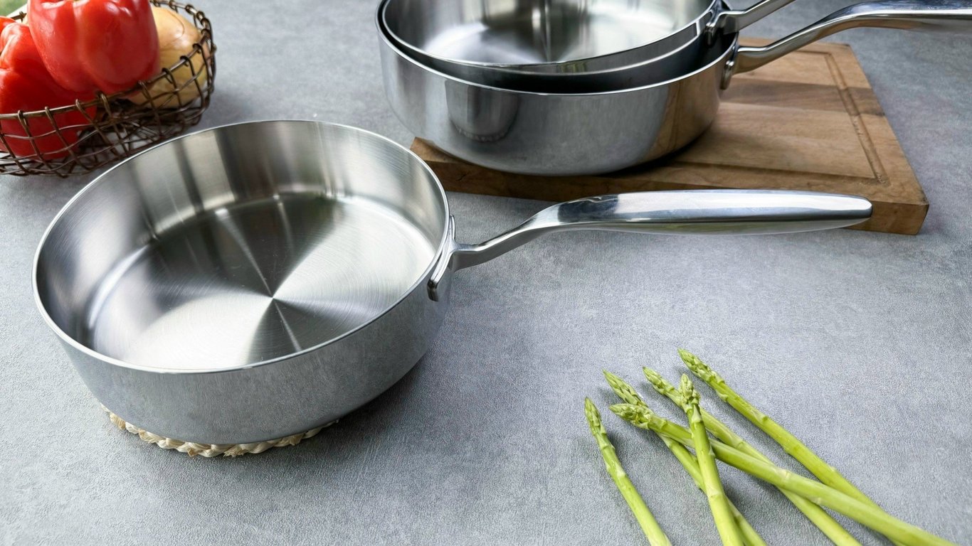 Chảo inox 316 liền khối 5-ply Premium Kaiyo - thành cao