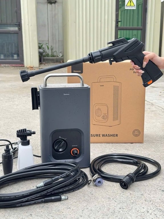 🚗 Máy Rửa Xe Di Động Chính Hãng BASEUS F0 – Gọn nhẹ, mạnh mẽ, chuẩn xịn!