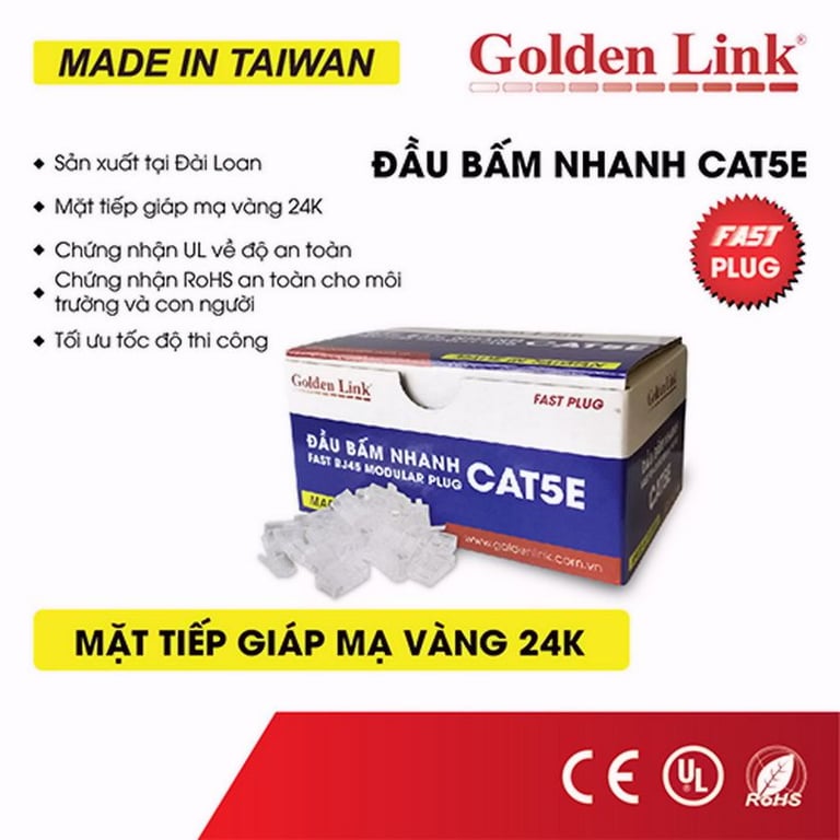 Đầu Bấm Mạng Nhanh CAT5E TAIWAN - GL-20055E