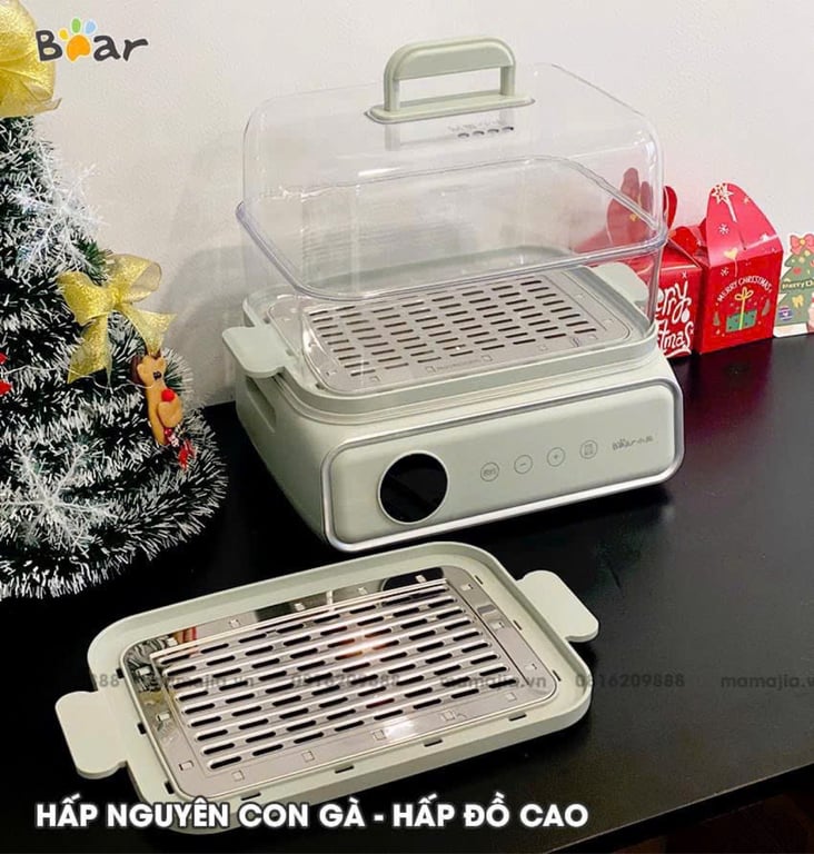NỒI HẤP ĐIỆN ĐA NĂNG 2 TẦNG 15.5L BEAR DZG-P20W6