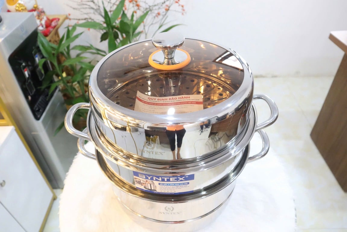 Nồi hấp 3 tầng inox SYNTEX SS32