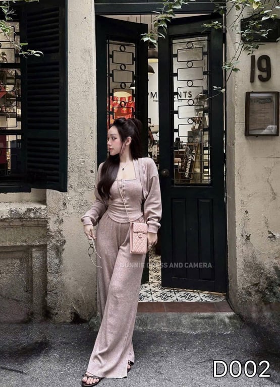 D002- set len hồng nude 3 món