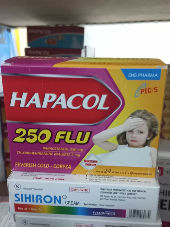 Hapacol  250 flu HẬU GIANG  h/24 gói