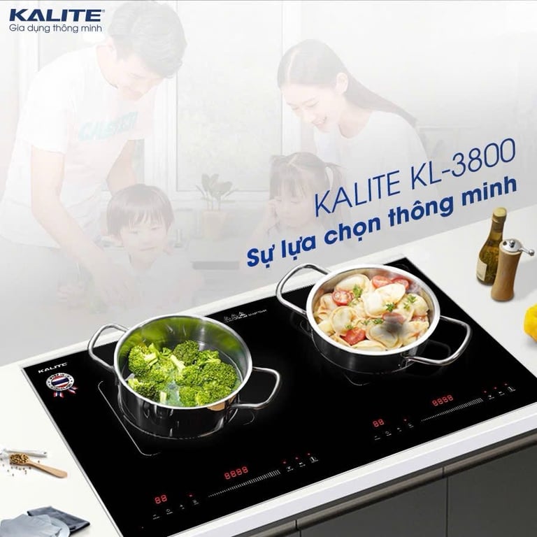 Bếp từ đôi Kalite KL3800 công suất 4000W