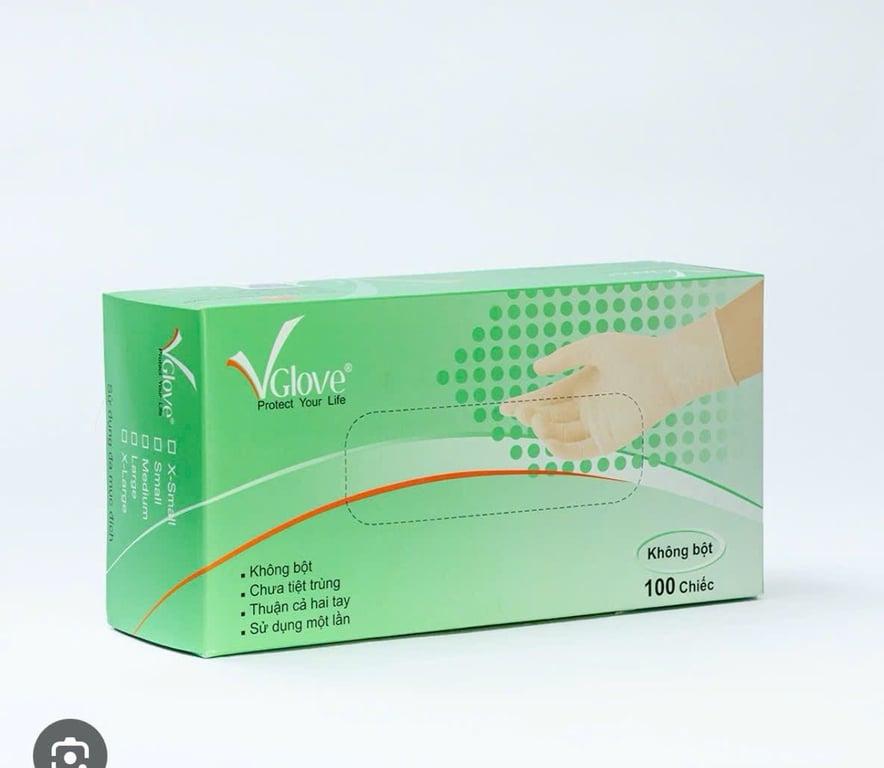 Găng tay vglove ko bột size M h/100 chiếc