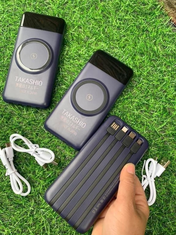 Sạc dự phòng không dây TAKASHIO nội địa Nhật - Made in Japan dung lượng 20.000mAh.