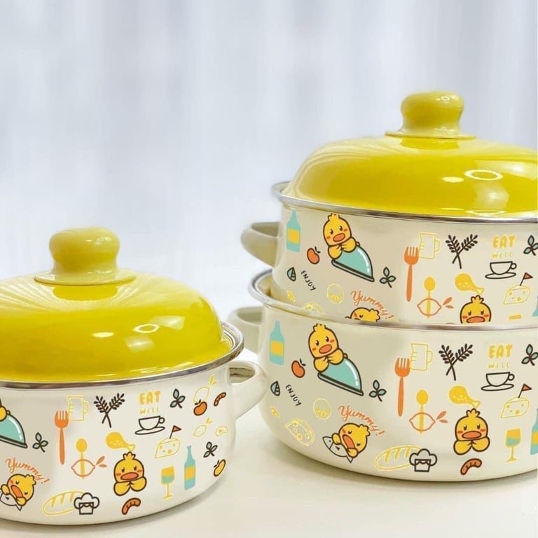 Set 3 nồi vit vàng tráng men cao cấp