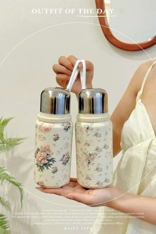 Bình Giữ Nhiệt Hoa Hoè Có Lướt Lọc Trà 600ml