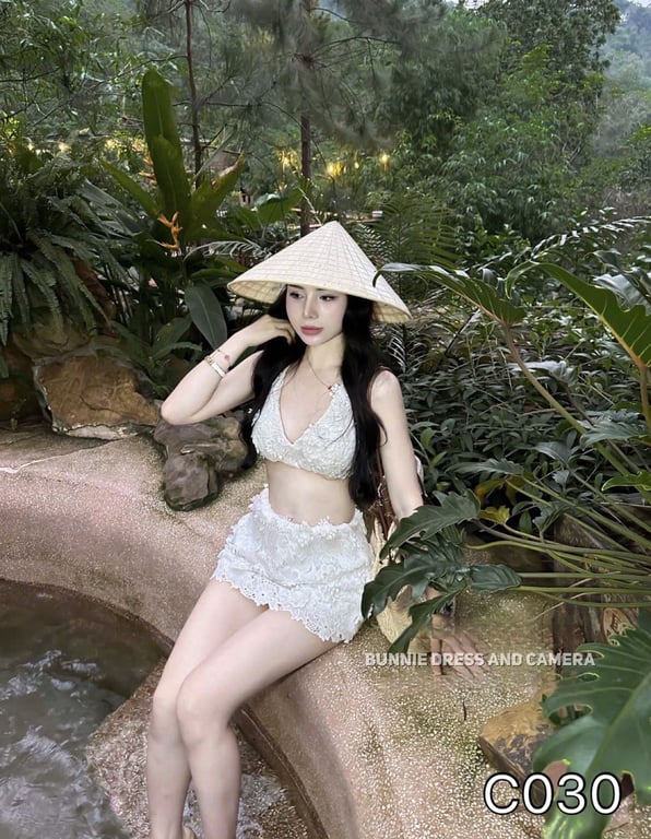 C030- set bikini ren hoa
