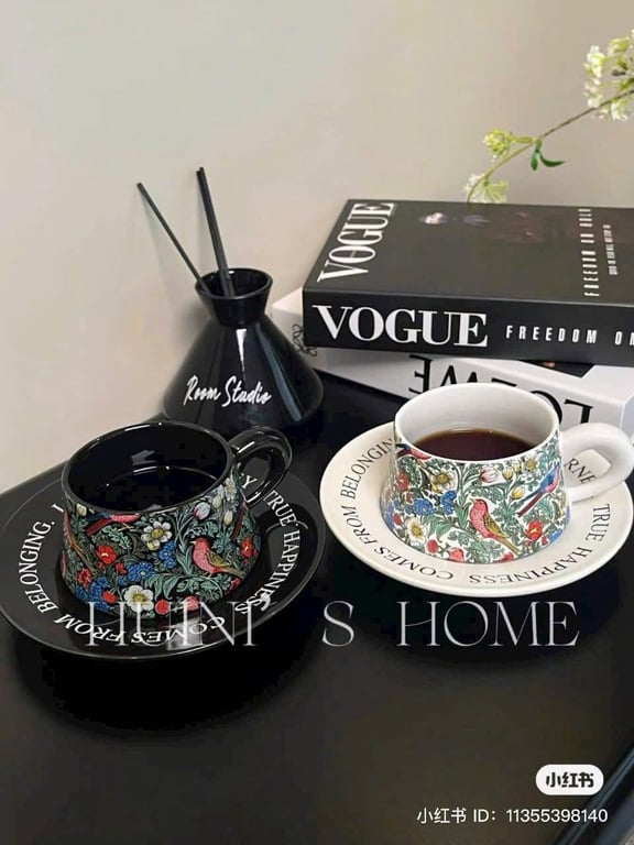 Set 2 tách trà, cafe kèm đĩa đựng  KLB45