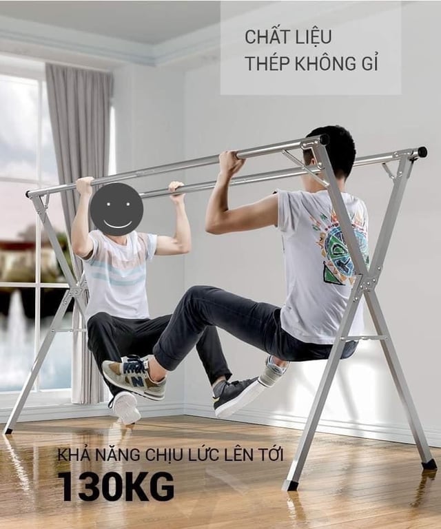 GIÀN PHƠI ĐỒ THÔNG MINH GẤP GỌN INOX 304