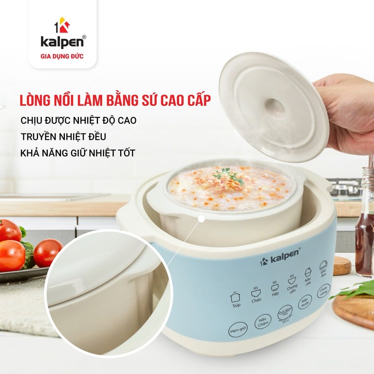 NỒI NẤU CHẬM KALPEN SK2 DUNG TÍCH 1L