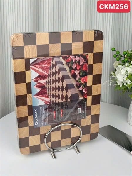 Thớt Gỗ Teak Hoạ Tiết Caro Chockmen