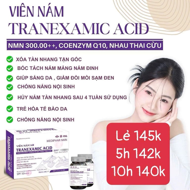 Viên nám tranexamic h/60v