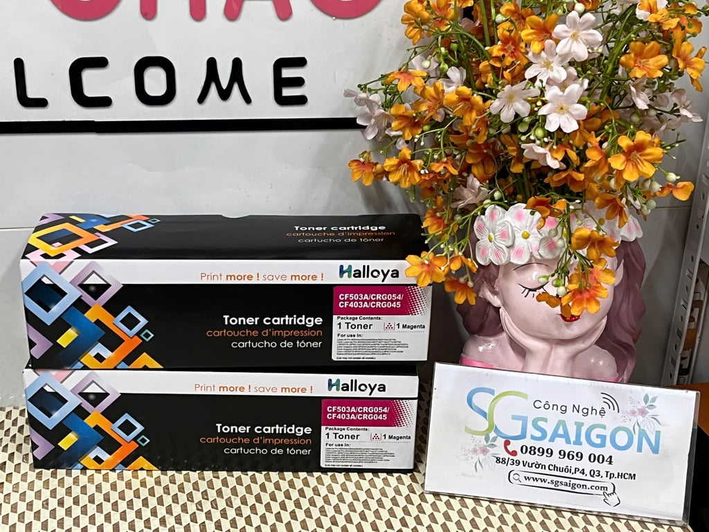 Bộ hộp mực CF401A/CRG045/CF501A/CRG054 - Halloya (4 Màu)