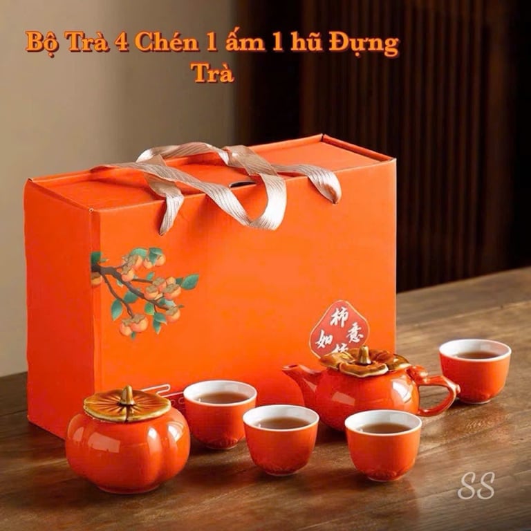 bộ Ấm trà quả hồng