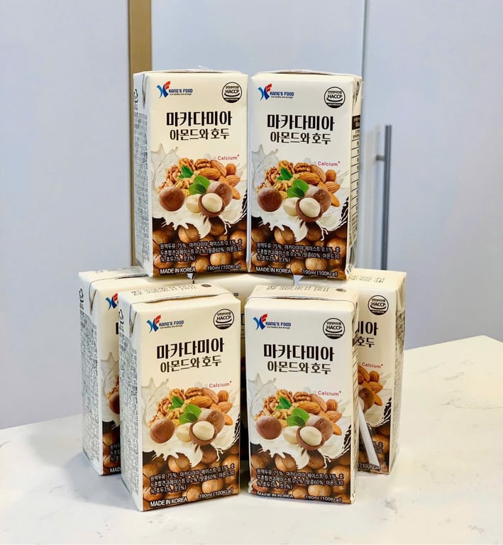 SET 16 HỘP SỮA HẠT MACCA CANXI KC HEALTH HÀN QUỐC 190ml