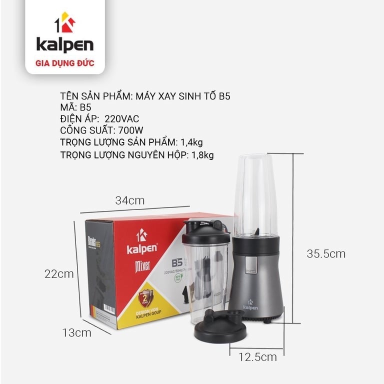 MÁY XAY SINH TỐ KALPEN B5