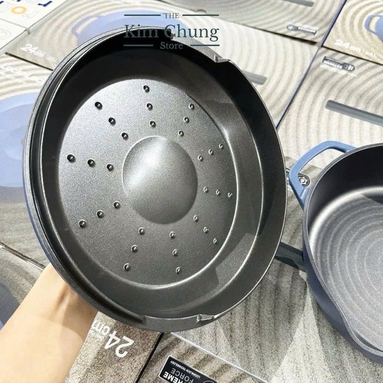 CHẢO ĐÚC LOCK&LOCK MASTER DEEP PAN CÓ NẮP 24CM LMD1245