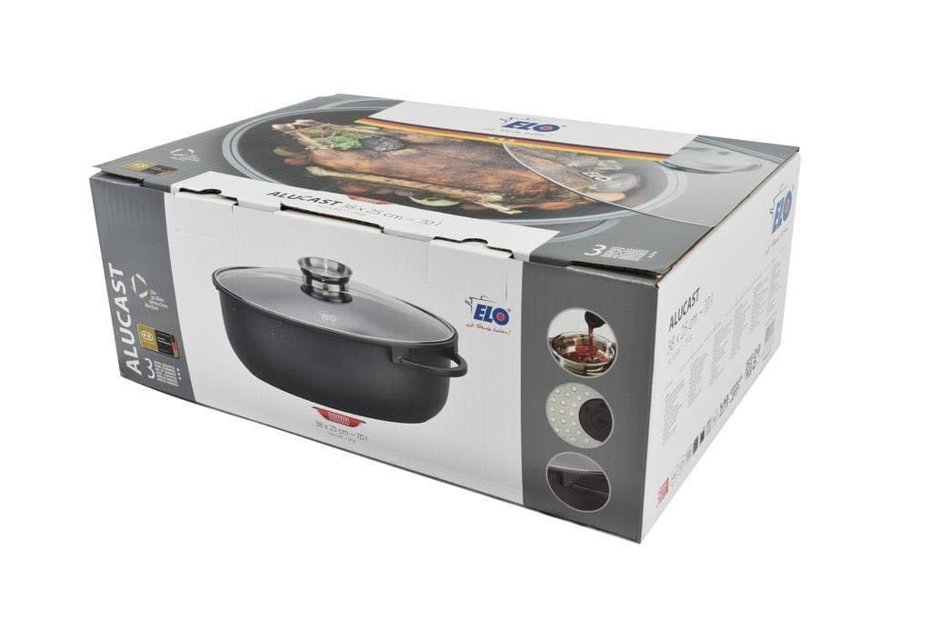 NỒI NHÔM ĐÚC ELO OVAL ALUCAST DÒNG CAO CẤP SIZE ĐẠI 7L (38x25cm)