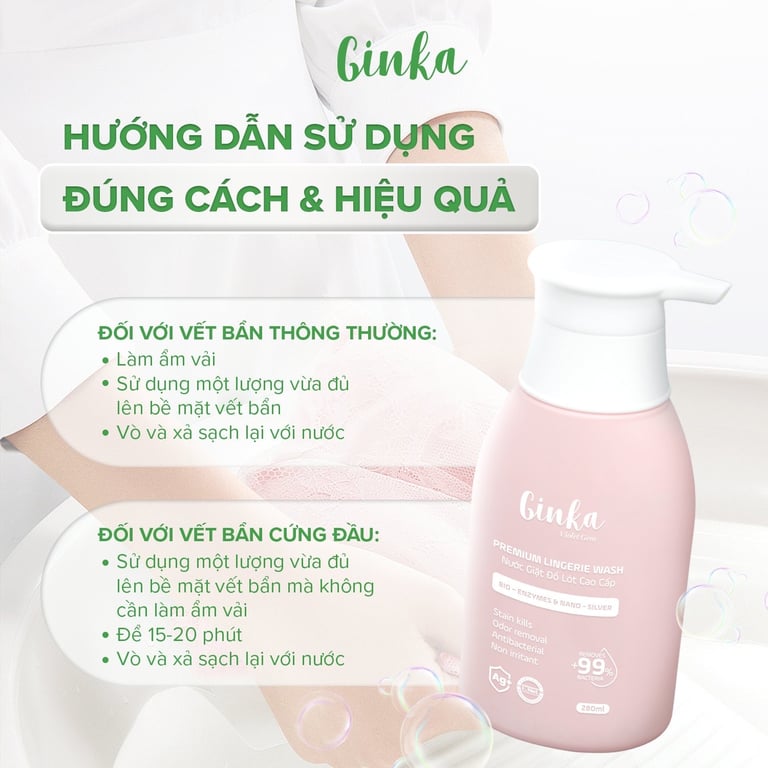 NƯỚC GIẶT ĐỒ LÓT SINH HỌC CAO CẤP GINKA
