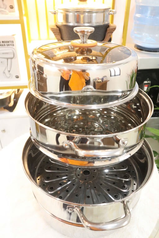 Nồi hấp 3 tầng inox SYNTEX SS32