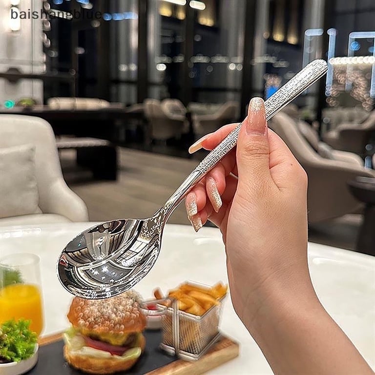 Bộ 6 thìa inox hoạ tiết chìm sang trọng KLS117❤️