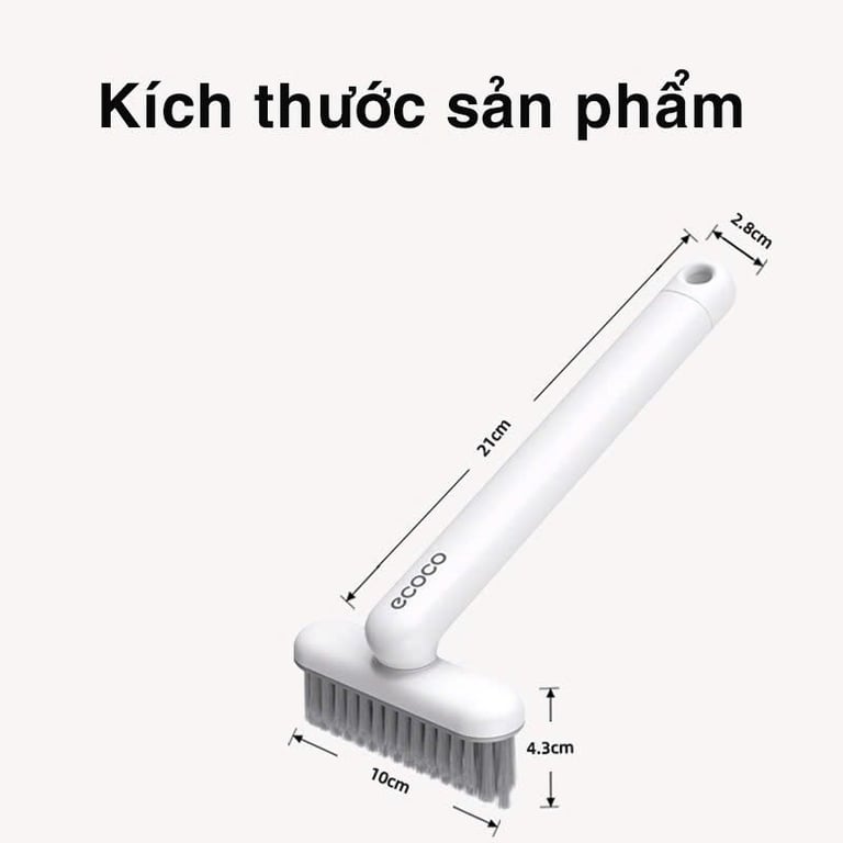 BÀN CHẢI CỌ KHE GÓC ECOCO E24027 KÈM ĐẦU KẸP RÁC