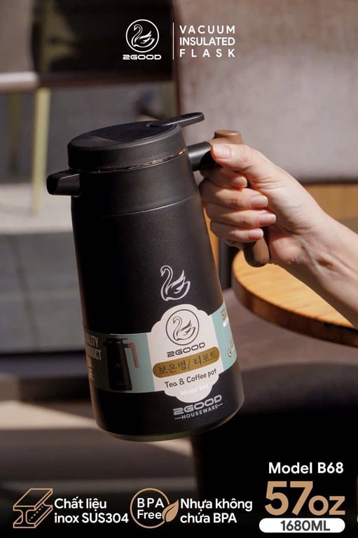 PHÍCH GIỮ NHIỆT 2GOOD B68 Dung tích 1680ML