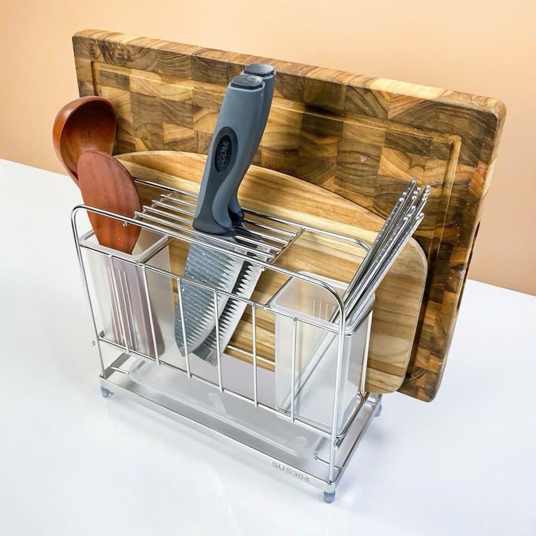 KỆ ĐỂ DAO THỚT DOZZI ĐA NĂNG DZM110 INOX 304