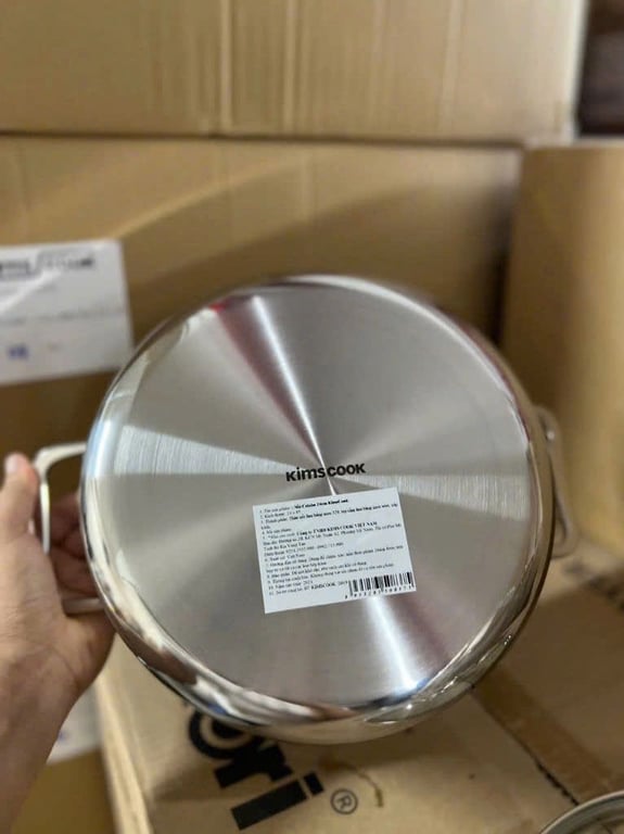 NỒI INOX ĐÁY LIỀN NGUYÊN KHỐI KIMSCOOK VUNG KÍNH sz 24-28cm