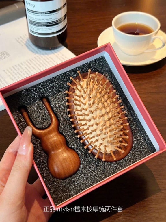 SET 2C MASSGAGE ĐẦU GỖ ĐÀN HƯƠNG