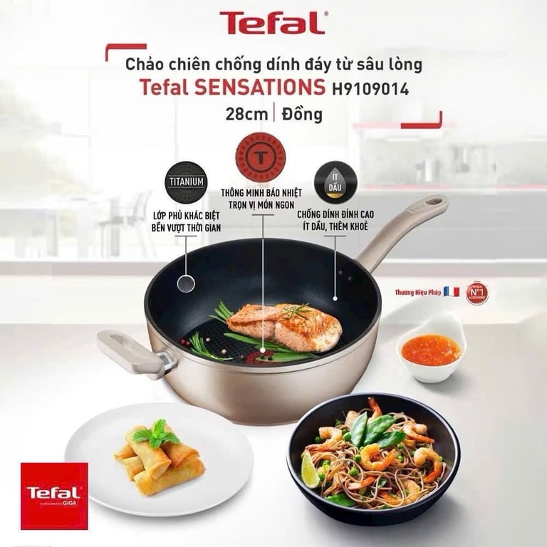 Chảo sâu lòng Tefal Sensation 28cm