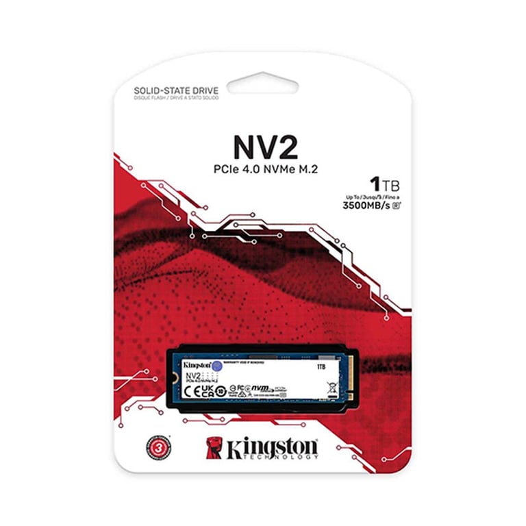 SSD Kingston NV2 1TB M.2 PCIe Gen4 x4 NVMe - (SNV2S/1T)