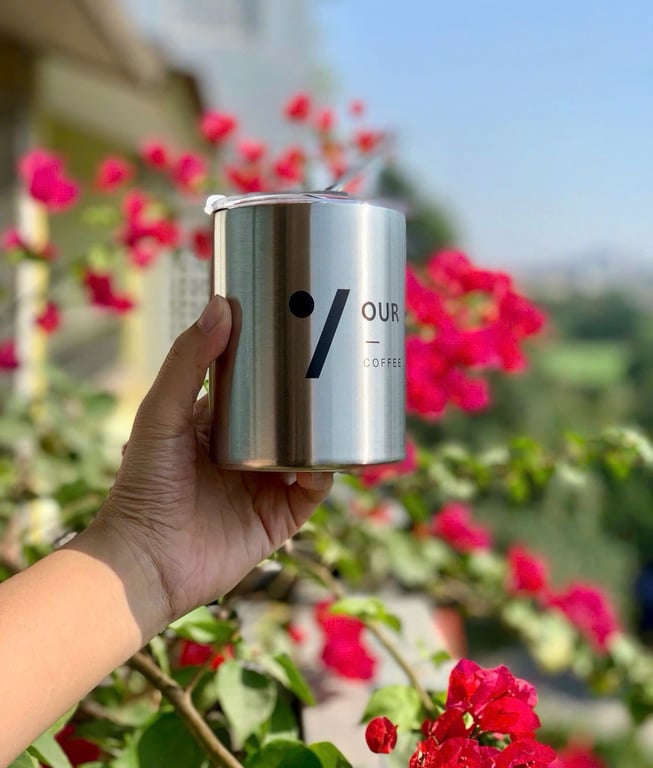 Cốc giữ nhiệt uống Cafe THANKS thể tích 350ML