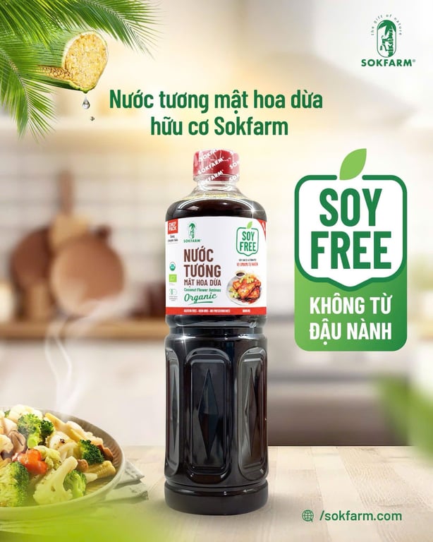 NƯỚC TƯƠNG MẬT HOA DỪA HỮU CƠ SOKFARM