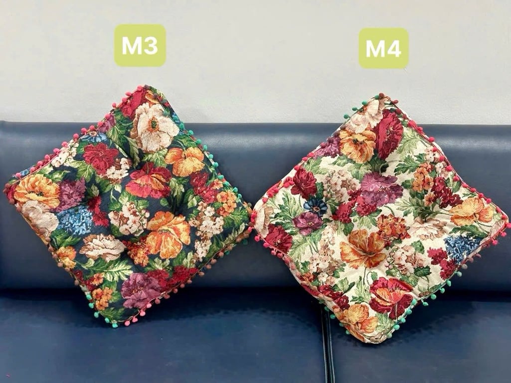 🌼🍃 ĐỆM HOA VINTAGE TỰA LƯNG VÀ NGỒI