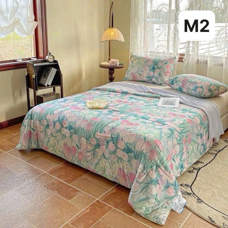 Chăn lạnh Nhật Bản mẫu hoa - GHA320 2mx2m3