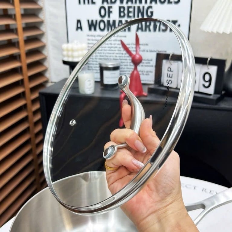 Chảo sâu lòng nắp kính Chockmen 24/28cm CKM218/CKM223