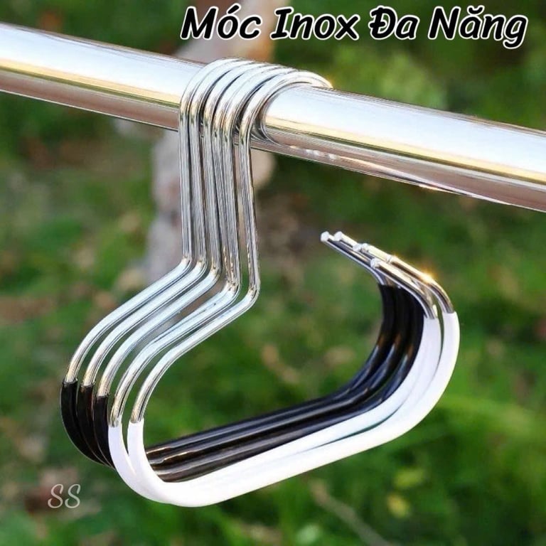 Set 5 Móc Inox Treo Đồ Tiện Lợi  Treo Túi Treo Túi Treo Mũ Treo Áo