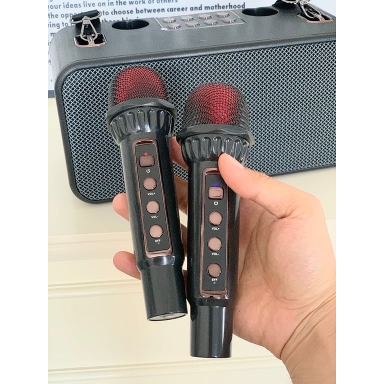 Loa Bluetooth Karaoke K186 Pro kèm 2 mic