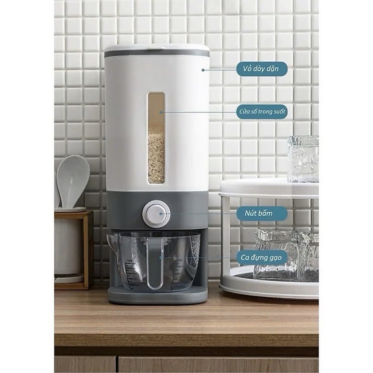 Thùng Đựng Gạo Thông Minh 12Kg BUCOOK