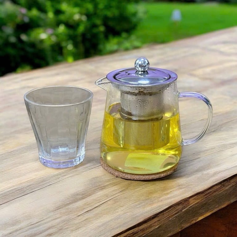 ẤM PHA TRÀ THỦY TINH KÈM LÕI LỌC INOX ECHO