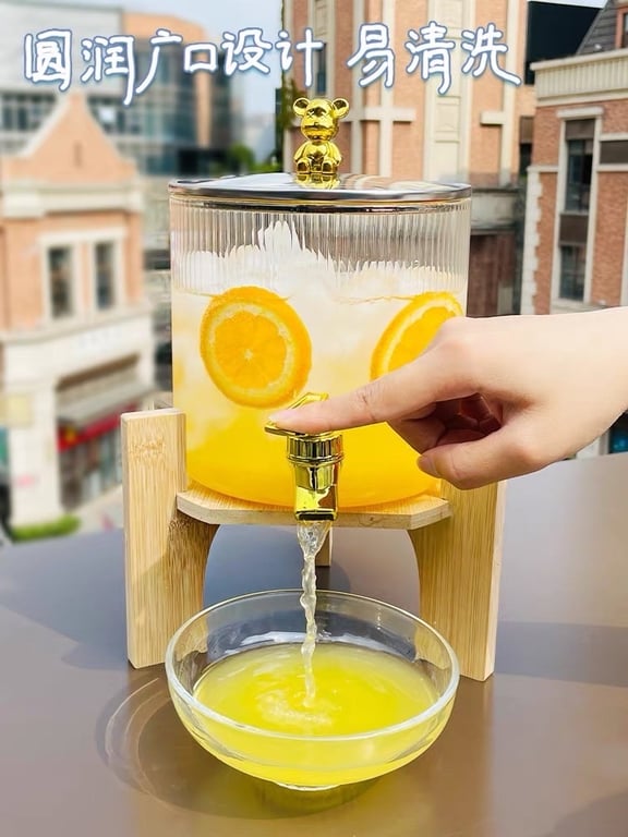 Bình đựng nước thủy tinh có vòi cao cấp