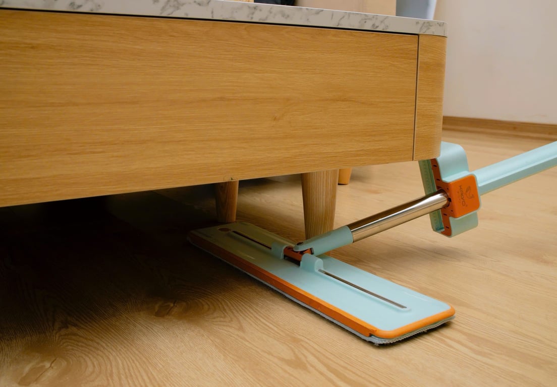 Cây lau nhà tự vắt tích hợp gốm ion diệt khuẩn và gạt nước thông minh Kaiyo